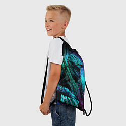 Рюкзак-мешок Воин в стиле киберпанк, цвет: 3D-принт — фото 2