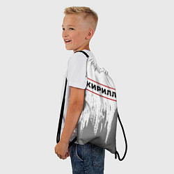 Рюкзак-мешок Кирилл - в красной рамке на светлом, цвет: 3D-принт — фото 2