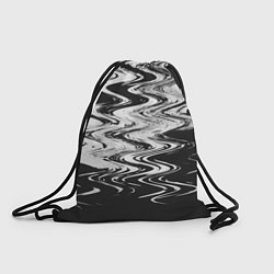 Рюкзак-мешок Чёрная вода паттерн, цвет: 3D-принт