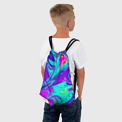Рюкзак-мешок Неоновые краски разводы, цвет: 3D-принт — фото 2