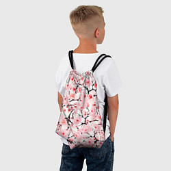 Рюкзак-мешок Цветущая сакура: арт нейросети, цвет: 3D-принт — фото 2