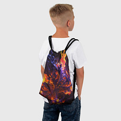 Рюкзак-мешок Текстура огня, цвет: 3D-принт — фото 2
