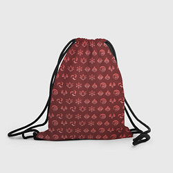 Рюкзак-мешок Паттерн элементали под пиро, цвет: 3D-принт