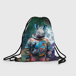 Рюкзак-мешок Rhino in spacesuit - neural network, цвет: 3D-принт