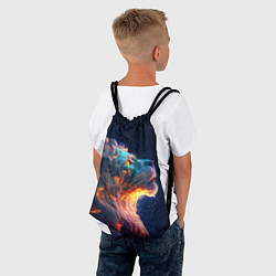 Рюкзак-мешок Космический звёздный лев, цвет: 3D-принт — фото 2
