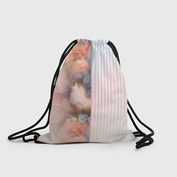 Рюкзак-мешок Цветы за стеклом - полосы с градиентом, цвет: 3D-принт