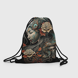 Рюкзак-мешок Японская девушка Irezumi, цвет: 3D-принт