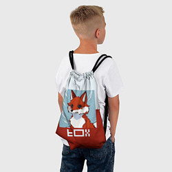 Рюкзак-мешок Пиксельная лиса с надписью fox, цвет: 3D-принт — фото 2