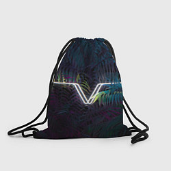 Рюкзак-мешок Неоновая линия в листве, цвет: 3D-принт
