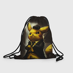 Рюкзак-мешок Пикачу в строгом костюме, цвет: 3D-принт