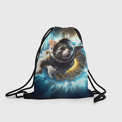 Рюкзак-мешок Кот космонавт и взрыв звезды, цвет: 3D-принт