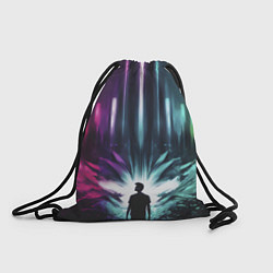 Рюкзак-мешок Глитч арт космос, цвет: 3D-принт