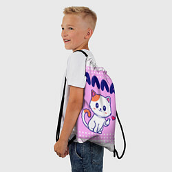 Рюкзак-мешок Алла кошечка с сердечком, цвет: 3D-принт — фото 2