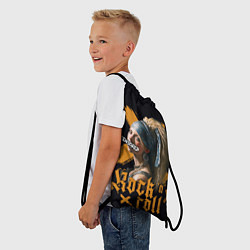 Рюкзак-мешок Рок девушка с жемчужной серёжкой, цвет: 3D-принт — фото 2
