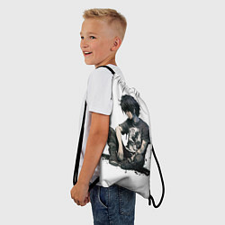 Рюкзак-мешок Грустный парень в стиле аниме, цвет: 3D-принт — фото 2