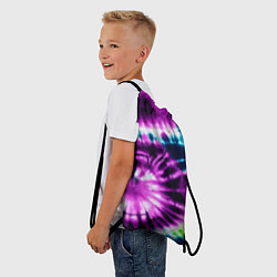 Рюкзак-мешок Тай дай фиолетовый узор, цвет: 3D-принт — фото 2