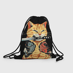 Рюкзак-мешок Yakuza tattoo cat, цвет: 3D-принт