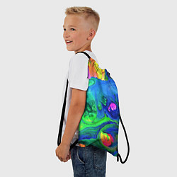 Рюкзак-мешок Яркие всплески краски - импрессионизм, цвет: 3D-принт — фото 2