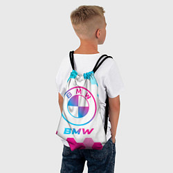 Рюкзак-мешок BMW neon gradient style, цвет: 3D-принт — фото 2