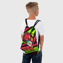 Рюкзак-мешок Панк с красными волосами, цвет: 3D-принт — фото 2