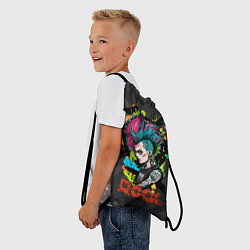 Рюкзак-мешок Девушка панк, цвет: 3D-принт — фото 2