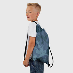 Рюкзак-мешок Камуфляж синий, цвет: 3D-принт — фото 2