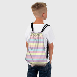Рюкзак-мешок Пастельные линии - текстура свитера, цвет: 3D-принт — фото 2