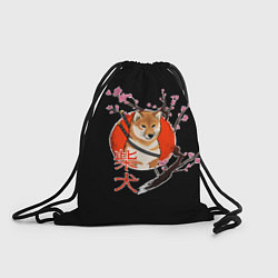 Рюкзак-мешок Сиба ину самурай, цвет: 3D-принт