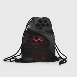 Рюкзак-мешок Объемная красно-черная сетка, цвет: 3D-принт