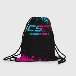 Рюкзак-мешок Counter Strike 2 - neon gradient, цвет: 3D-принт