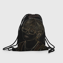 Рюкзак-мешок Тэхен в темном стиле, цвет: 3D-принт