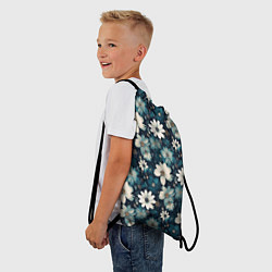 Рюкзак-мешок Узор из весенних цветочков, цвет: 3D-принт — фото 2