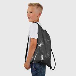 Рюкзак-мешок Черно-белый узор, цвет: 3D-принт — фото 2