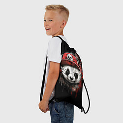 Рюкзак-мешок Панда в бейсболке граффити, цвет: 3D-принт — фото 2