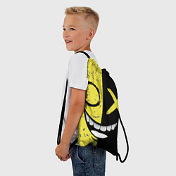 Рюкзак-мешок Смайлик с улыбкой, цвет: 3D-принт — фото 2