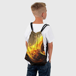 Рюкзак-мешок Золотые волны, цвет: 3D-принт — фото 2