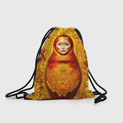 Рюкзак-мешок Матрёшка хохлома модерн, цвет: 3D-принт