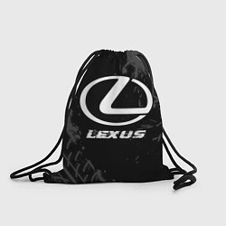 Рюкзак-мешок Lexus speed на темном фоне со следами шин, цвет: 3D-принт
