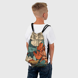 Рюкзак-мешок Цветущие пионы, цвет: 3D-принт — фото 2