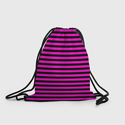 Рюкзак-мешок Черно-розовые Эмо полосы, цвет: 3D-принт