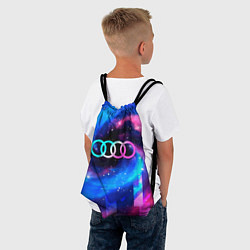 Рюкзак-мешок Audi неоновый космос, цвет: 3D-принт — фото 2
