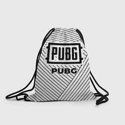 Мешок для обуви Символ PUBG на светлом фоне с полосами