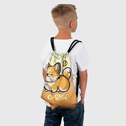 Рюкзак-мешок Пухлый милый корги, цвет: 3D-принт — фото 2