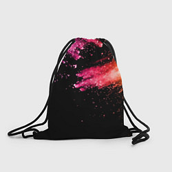 Рюкзак-мешок Яркие брызги на черном, цвет: 3D-принт