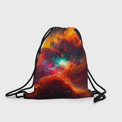 Рюкзак-мешок Небула в космосе в оранжевых тонах - нейронная сет, цвет: 3D-принт