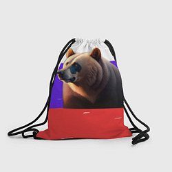 Рюкзак-мешок Медведь на флаге России, цвет: 3D-принт
