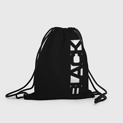 Рюкзак-мешок Black minimalistik, цвет: 3D-принт