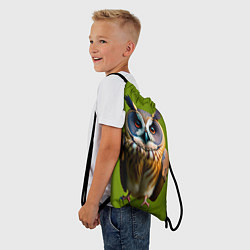 Рюкзак-мешок Разноцветная сова, цвет: 3D-принт — фото 2