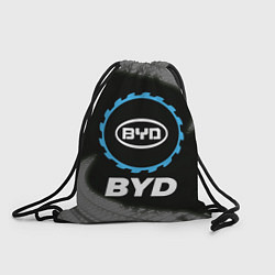 Рюкзак-мешок BYD в стиле Top Gear со следами шин на фоне, цвет: 3D-принт