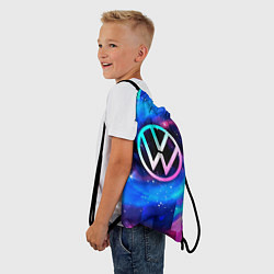 Рюкзак-мешок Volkswagen неоновый космос, цвет: 3D-принт — фото 2